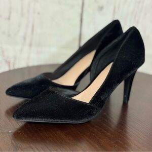 CATO velvet half d’orsay Classic Black Stiletto Heels size 9 EUC